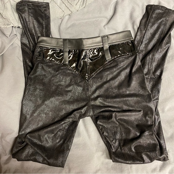Toxic Vision Midnight Bullet Pants - Faux Suede Stretch and Supershine - Picture 2 of 9
